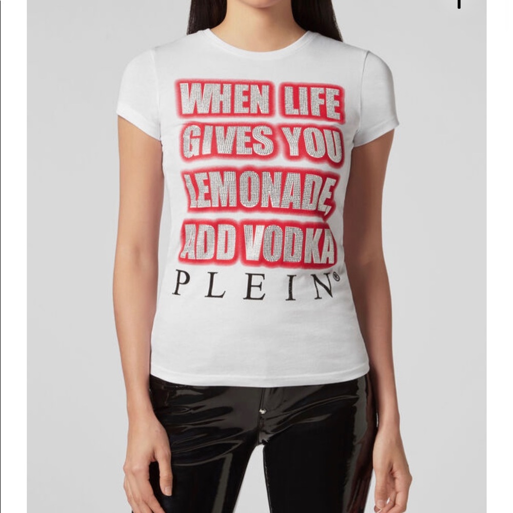 🆕 Philipp Plein T-shirt rhinestones round neck